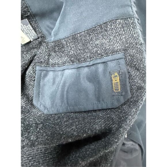 Baracuta Jacket Black Coat Double Overcoat Quilted Parka Wool Lined Trench Sz M - Picture 15 of 15